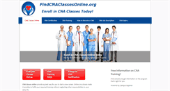 Desktop Screenshot of findcnaclassesonline.org