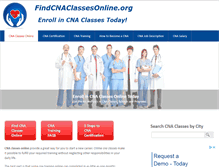 Tablet Screenshot of findcnaclassesonline.org